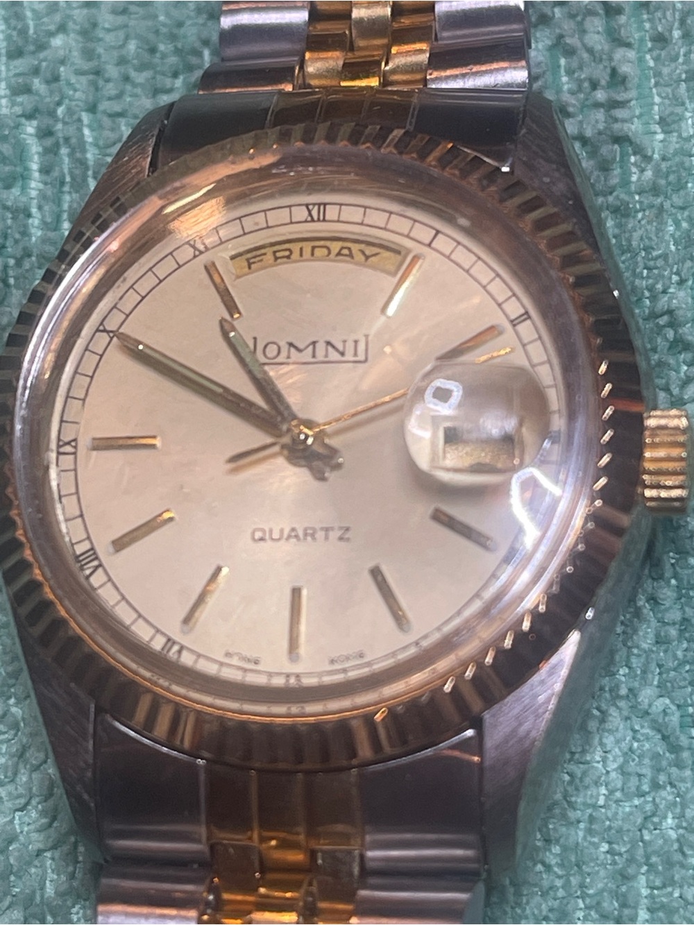 Two-Tone Gold & Silver Quartz Watch - Friday Day Display
